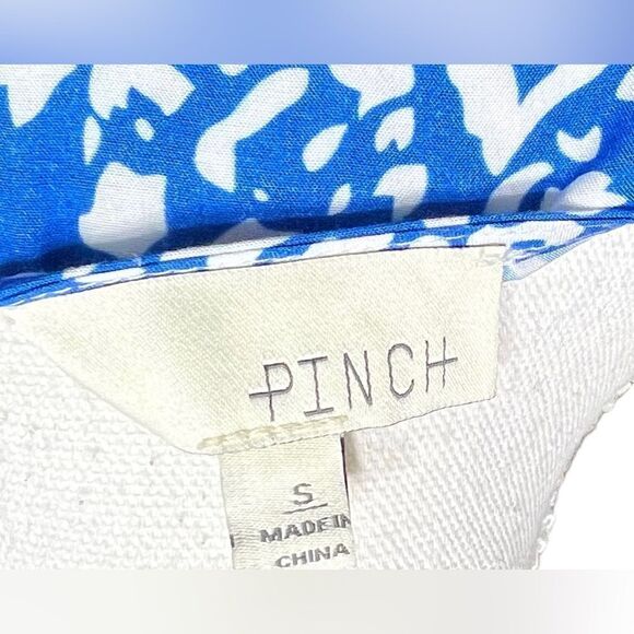 Pinch Tiered Mini Dress Blue White Ruffle Sleeveless - Picture 7 of 7